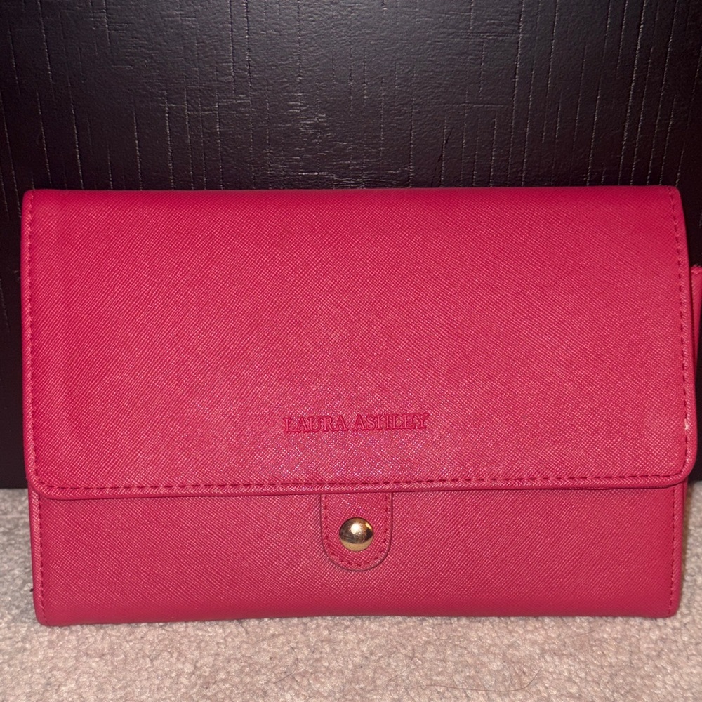 Laura Ashley Vibrant Red Clutch Wallet